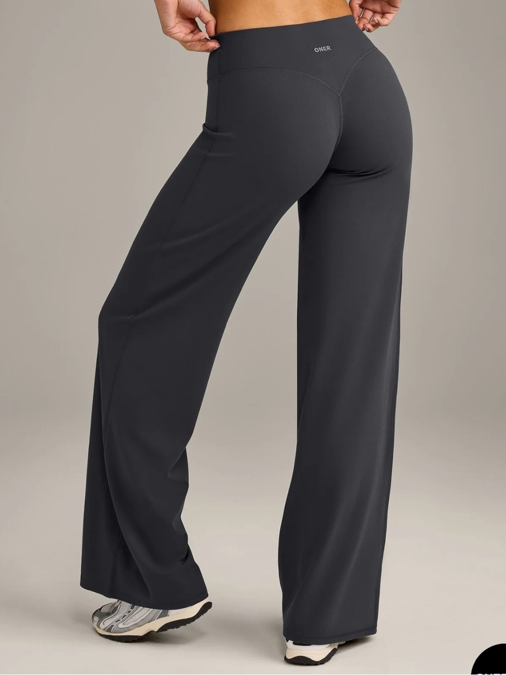 Oner Active Wide-Leg High-Rise Pants — Coal - Picture 2 of 3